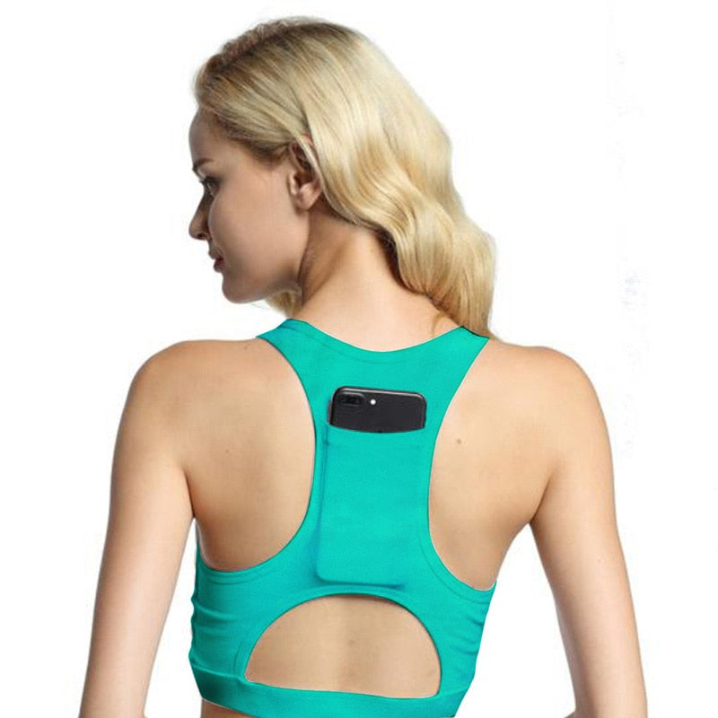 Sports Bra with Phone Pocket