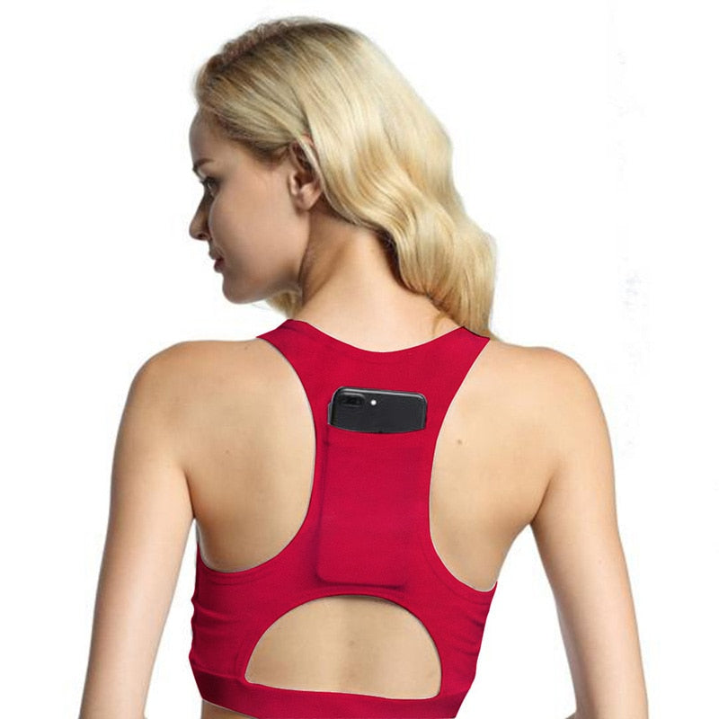 Sports Bra with Phone Pocket