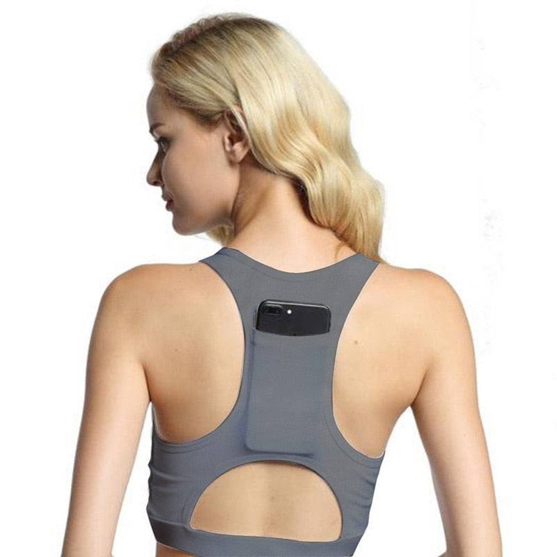 Sports Bra with Phone Pocket